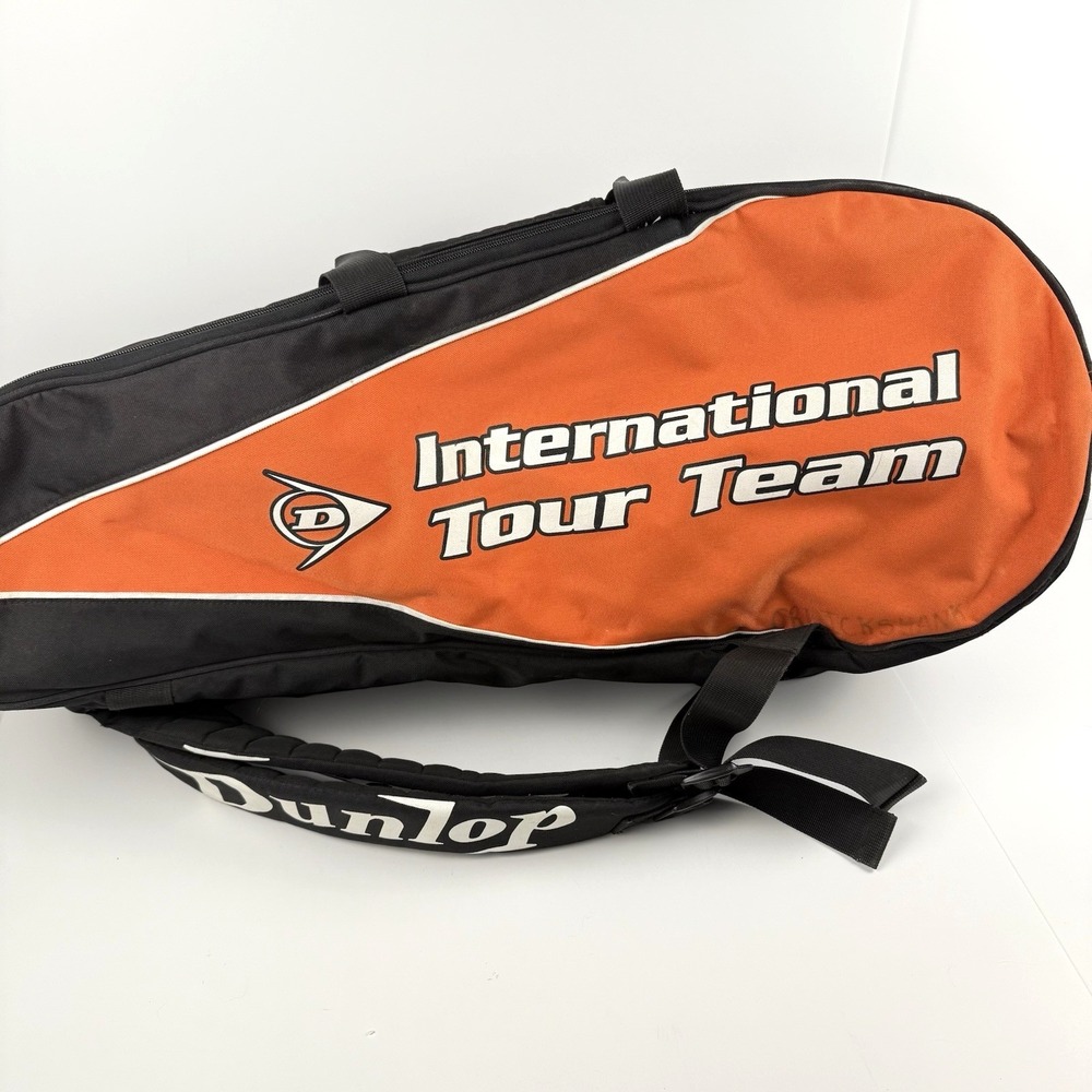 Dunlop International Tour Team Bag Orange Travel Tennis Racket‎ Backpack Straps